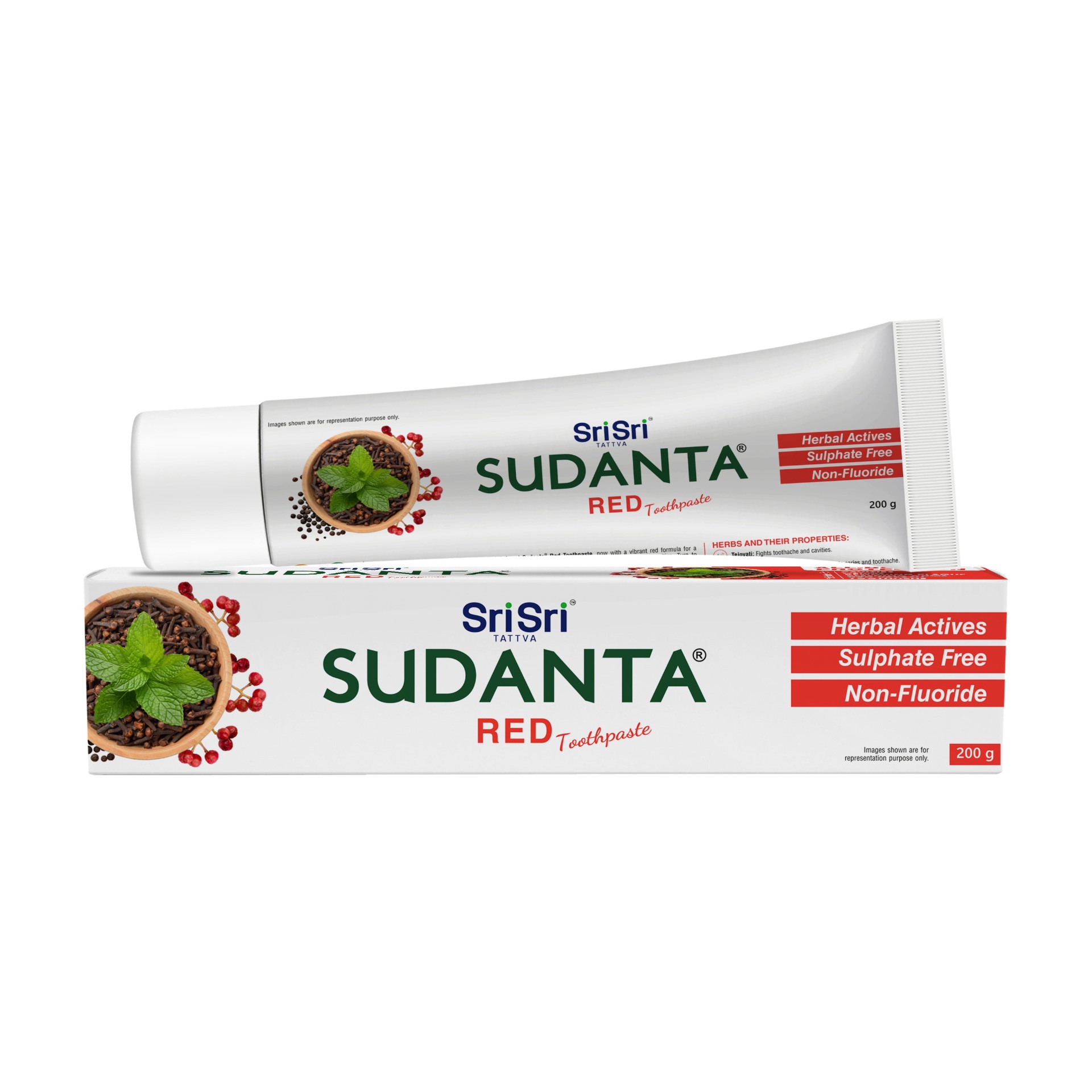 Sudanta Red Toothpaste (200g) key herbs