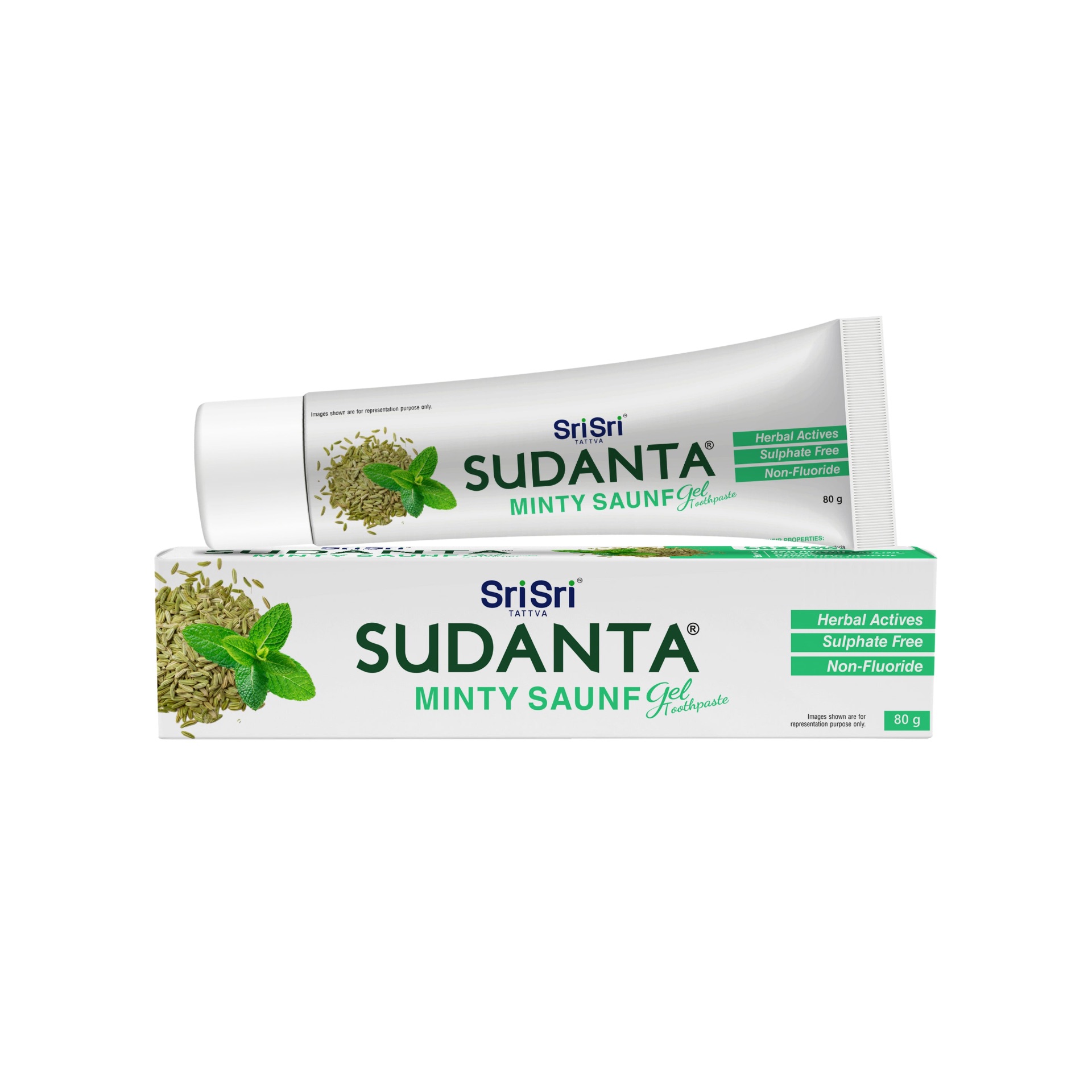 Sudanta Minty Saunf Gel Toothpaste (150g) key herbs