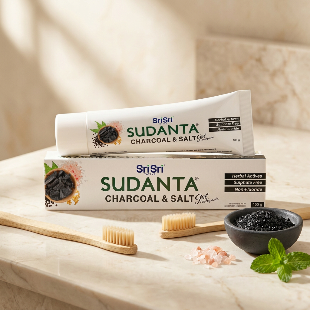 Sudanta Charcoal & Salt Gel Toothpaste (100g)