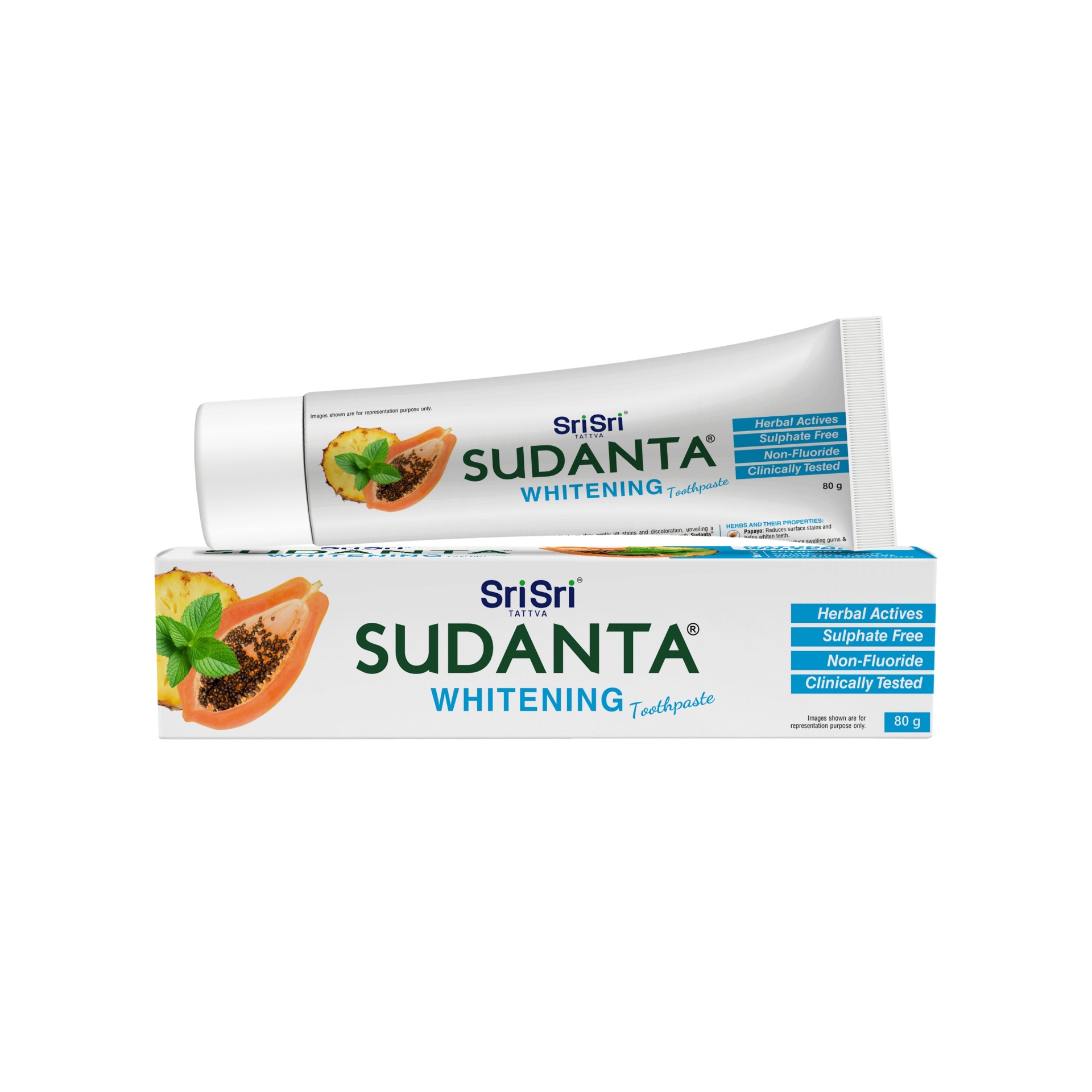 Sudanta Whitening Toothpaste (150g) key herbs