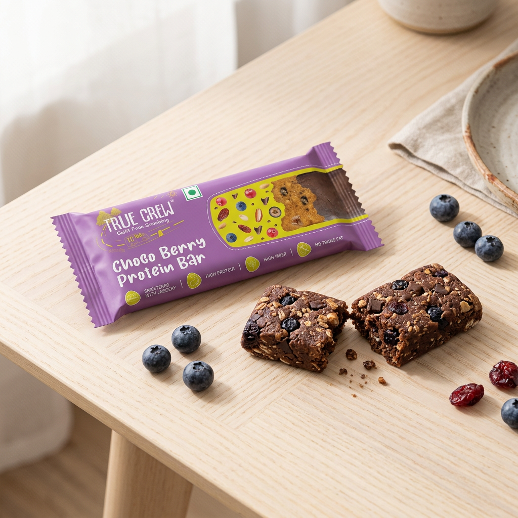 True Crew Choco Berry Protein Bar (10 Pack)